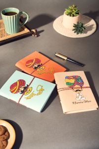 Diary Bahi Style || 7 Inch || Orange, Skyblue & Grey Color || Set of 3 || Saras Aajeevika