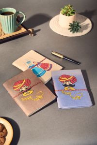 Diary Bahi Style || 7I nch || Blue, Dark Green & Oranges Colors || Set of 3 || Saras Aajeevika