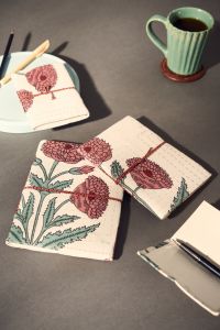 Diary Bahi Style || White And Red Flower Design || Set of 4 || Saras Aajeevika