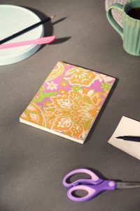 Diary Notepad || Orange Color Flower Printed || 7 Inch || Saras Aajeevika