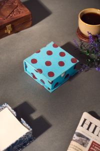 Handmade Diary Slip Box | Sky Blue Cover | 4" × 4" Inch | SHG Product