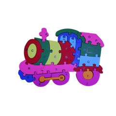 Wooden Puzzle Train Engine || Multicolour || Saras Aajeevika