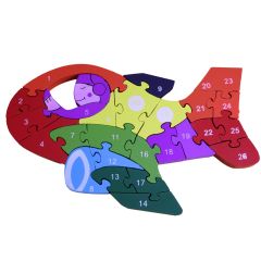 Wooden Puzzle Aeroplane || Multicolour || Saras Aajeevika