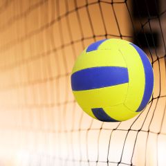 Pvc Volleyball (2 Play No.-5) || (Blue & Yellow) || Saras Aajeevika