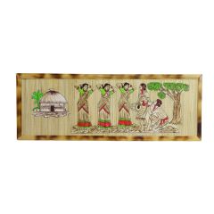Tribal Dance Bamboo Frame 22*8 inch || Handicrafts Wall Décor || Saras Aajeevika