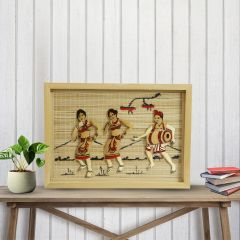 Tribal Dance 3D Bamboo Frame 11*8 inch || Handicrafts Wall Décor || Saras Aajeevika