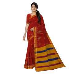Iikal Kasuthi Cotton Saree || Handloom || Marron Color with 80cm Blouse || Saras Aajeevika
