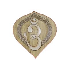 Bamboo Paan Shape Wall Hanging - Om || Saras Aajeevika