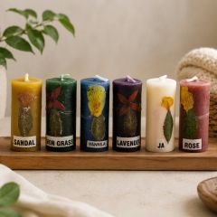 Cylindrical Purfumed Candle Multi Colour || 2.5 inch || Saras Aajeevika