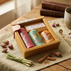 Cylindrical Purfumed Candle Gift Pack || Set of 3 || Multi Colour || Saras Aajeevika