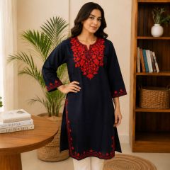 Cotton Long Kurti || Black Colour || S size || Saras Aajeevika
