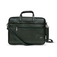 Pure Leather Laptop Bag || Green Colour || Saras Aajeevika