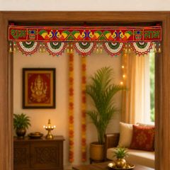 Kachchh Toran Mor Jhalar 3 ft || Red Colour || Saras Aajeevika