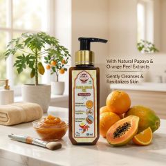 Palash Papaya Orange Peel Facewash || 100ML Pump || Saras Aajeevika