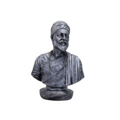 Polyresin Marble Shivaji || Matlic Grey Colour || 5 inch || Saras Aajeevika