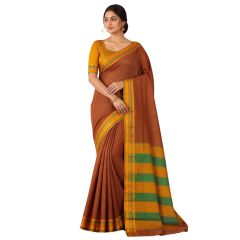 Ilkal Cotton Saree Small Checks || Maroon Colour & Green Pallu with 80cm Blouse || Saras Aajeevika