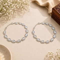 Oxidised Metal Payal/ Anklet Pair || Saras Aajeevika