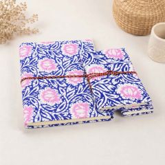 Handmade Paper Diary || Blue & Pink Colour || Set of 3 || Saras Aajeevika
