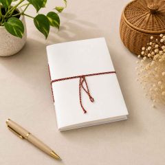 Handmade Paper Diary || Plain Bahi || Size 8x6 || White Colour || Saras Aajeevika