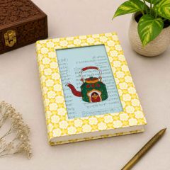Handmade Paper Frame Diary || Size 8x6 || Yellow Colour || Saras Aajeevika