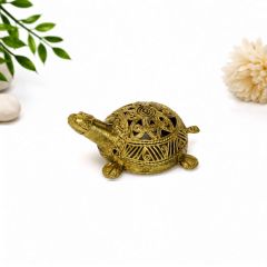 Dhokra Brass Tortoise || Size 4.5 inch || Saras Aajeevika