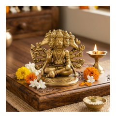 Brass Hanuman Idol 4 inch || Saras Aajeevika