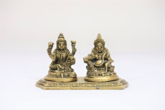 Brass Idol Figurine Lakshmi and Kuber Set Black | SHG Product | Uttar Pradesh | Devotional | Traditional | Auspicious | Big