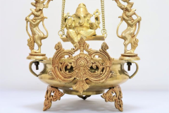 Urli with Hanging Lord Ganesh Brass Idol | SHG Product | Uttar Pradesh | Devotional | Traditional | Auspicious
