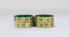 Glass Bangle Radhe (Set of 4) || Green Color Size 2x4 || Saras Aajeevika