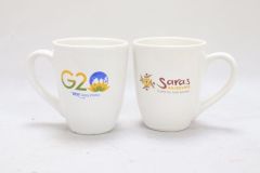 Khurja Souvenir Mug (Set of 2) White || G20 Printed || Saras Aajeevika