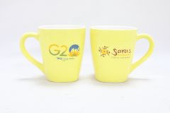 Khurja Souvenir Mug (Set of 2)| Handmade mugs | Kitchenware |Home Essentials | Yellow