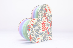 Handmade Heart-Shaped Diary | Red & Green Fabric Cover | 7 Inch | SHG Product