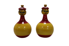 Balancing Doll Small Pair Red Yellow| Toy for Kids | Handmade Toys | Wooden Toys