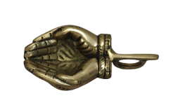 Antique Brass Palm Deepak Set of 2 | Puja Essentials |Handmade Brass Deepak | Single Deepak on Stand |Palm Shaped Deepak