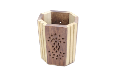 SARAS Aajeevika, Handcrafted | Wooden Pen Stand | SHG Product | Punjab | Natural Wood | Eco-Friendly