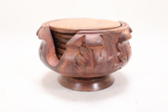 Handcrafted | Wooden Coaster | SHG Product | Punjab | Natural Wood | Eco-Friendly | Set of 6
