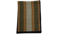 Handcrafted Cotton Table Mat Set (6+1) – Blue & Yellow, 12×17 Inch