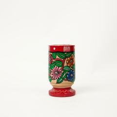 Kalighat Flower Painting Wooden Pen Stand || Saras Aajeevika