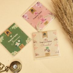 Unique Fragrance Sachet || Sandal, Jasmine and Lily Assorted Pack of 3 || 50GM || Air Freshener || Saras Aajeevika