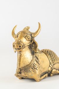 ChhattisKala Authentic Handcrafted Bell Metal - Nandi