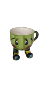 KHURJA POTTERY SHOE MUG GREEN+RED SO2 | Kitchen Essentials | Ceramic Mugs | Shoe Shaped Mugs | Handcrafted | Red and Green