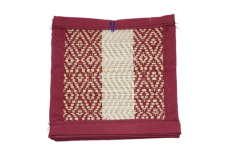 Vibrant Coaster Mk Red and White from West Bengal | Coastet Set | Tableware | Home Décor | Red and White | Set of 6