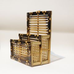 Bamboo Newspaper & Book Wall Rack || Dark Brown || Saras Aajeevika