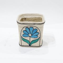 Jute Pen Stand Square || Off White || Saras Aajeevika