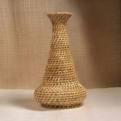 Artisan Cane Flower Vase | Handwoven by Kiran SHG | Assam | Sustainable Home Decor