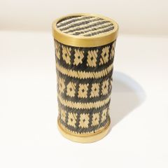 Cane Pen Stand Multicolour Natural || Brown Black || Saras Aajeevika