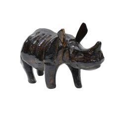 Bamboo Rhino Figure  || Dark Brown || Saras Aajeevika