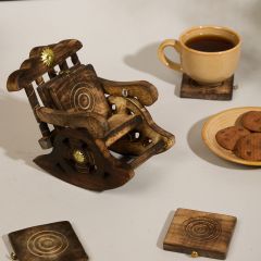  Wooden Coaster Chair - Set of 5