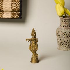 Dhokra Art Brass Krishna 6"