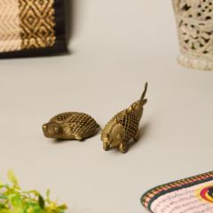 Dhokra Art Brass Fish & Tortoise 4" (Set of 2 ) || Saras Aajeevika